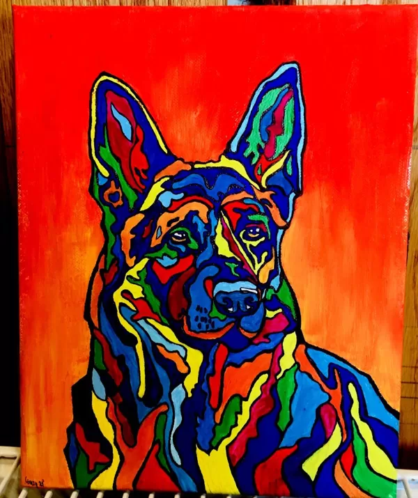 Tasak ( akrisfestmény, vászonra, 60 cm x 30 cm)